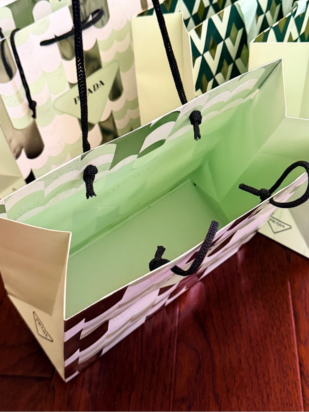 Prada Paper Gift Bag x 4pcs Medium (10.5” x 10” x 4.5”) - Picture 7 of 10